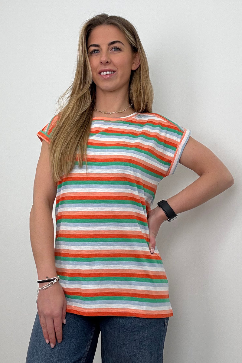 Ex M&Co Multi Striped T-Shirt