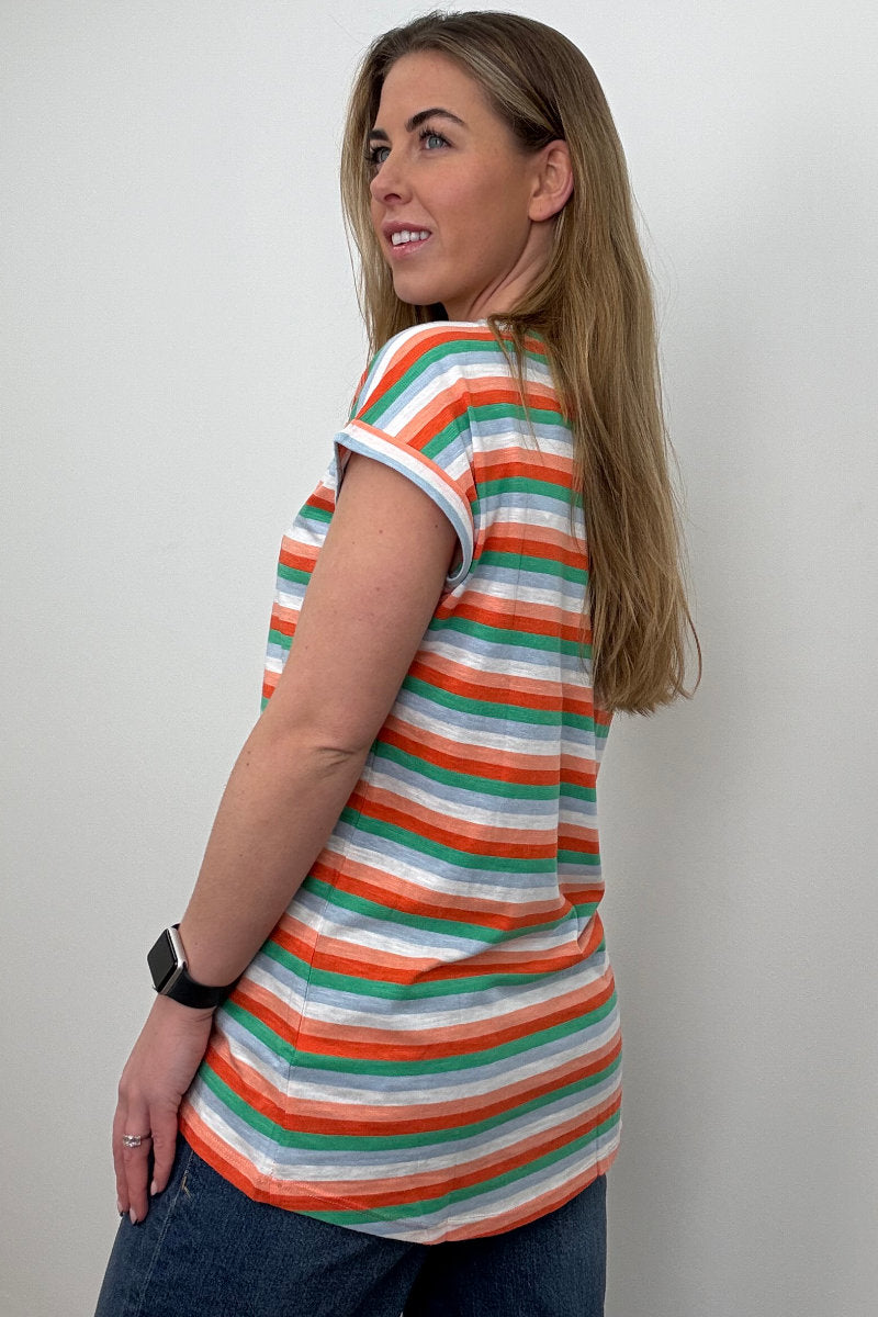 Ex M&Co Multi Striped T-Shirt