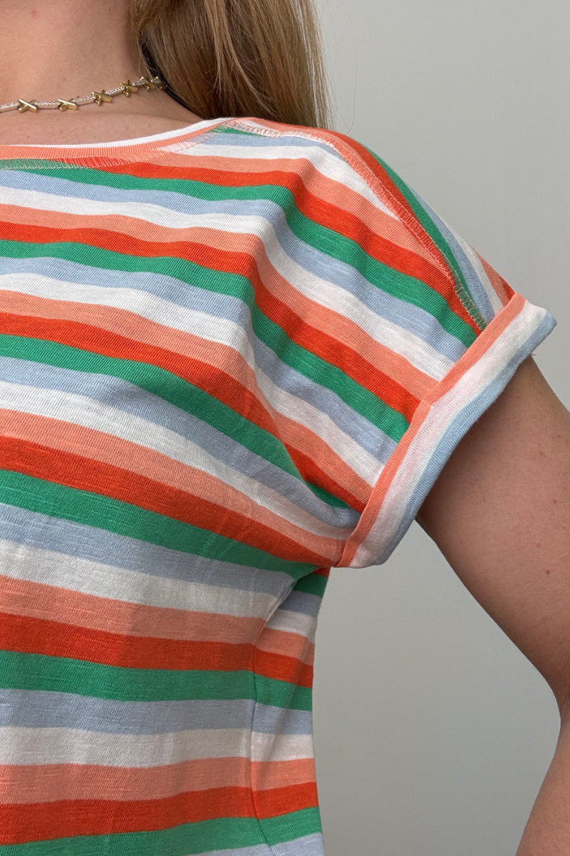 Ex M&Co Multi Striped T-Shirt