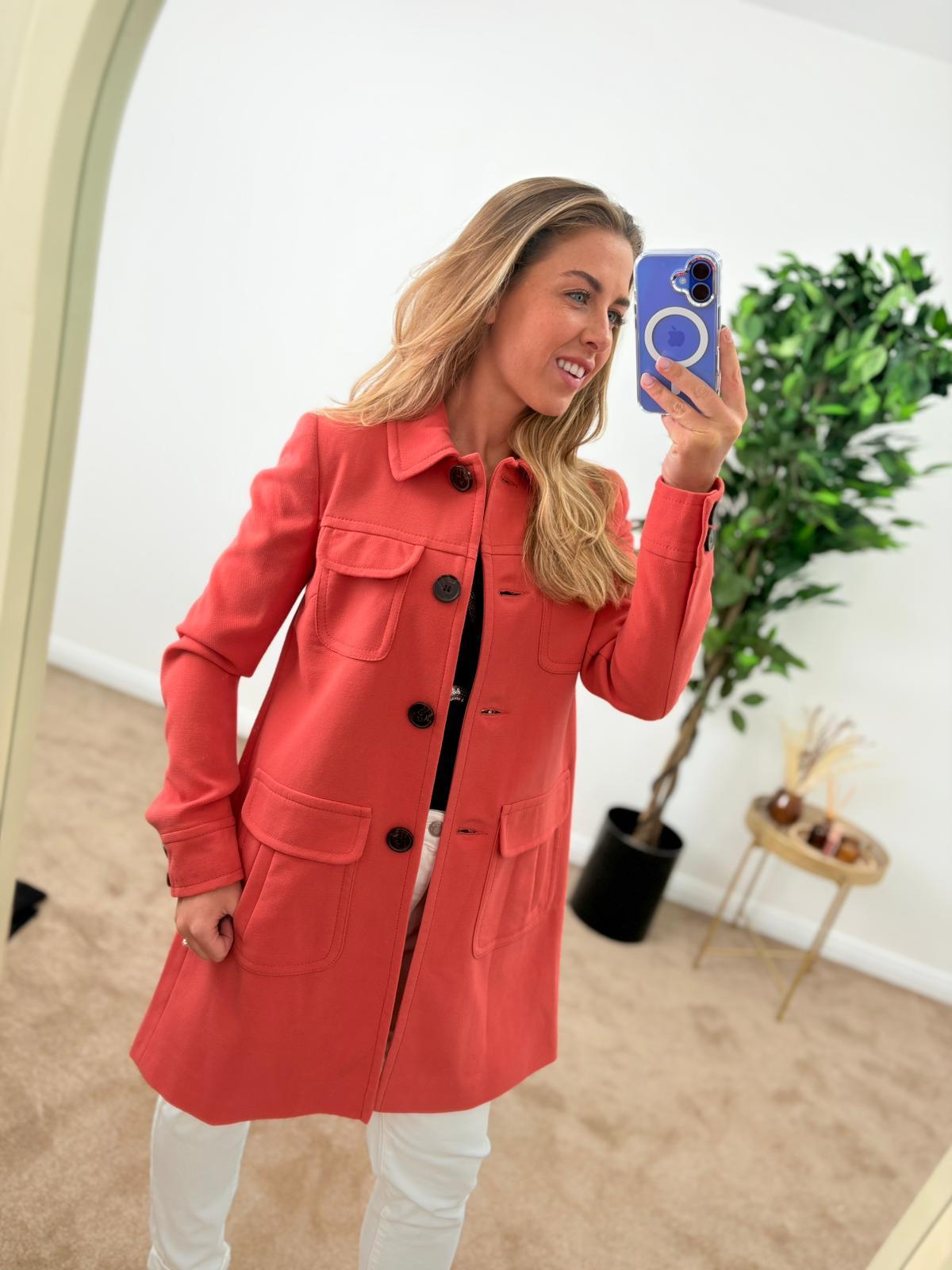 Famous Store Peter Pan Collar Tailored Coat