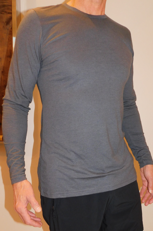 Men's GymShark Essential Long Sleeve T-Shirt Charcoal