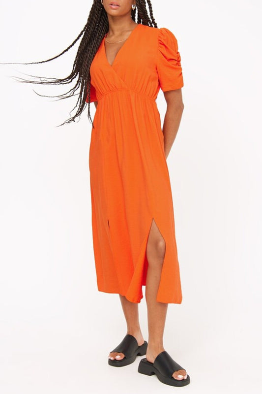 Ex Tu Orange Midi Dress